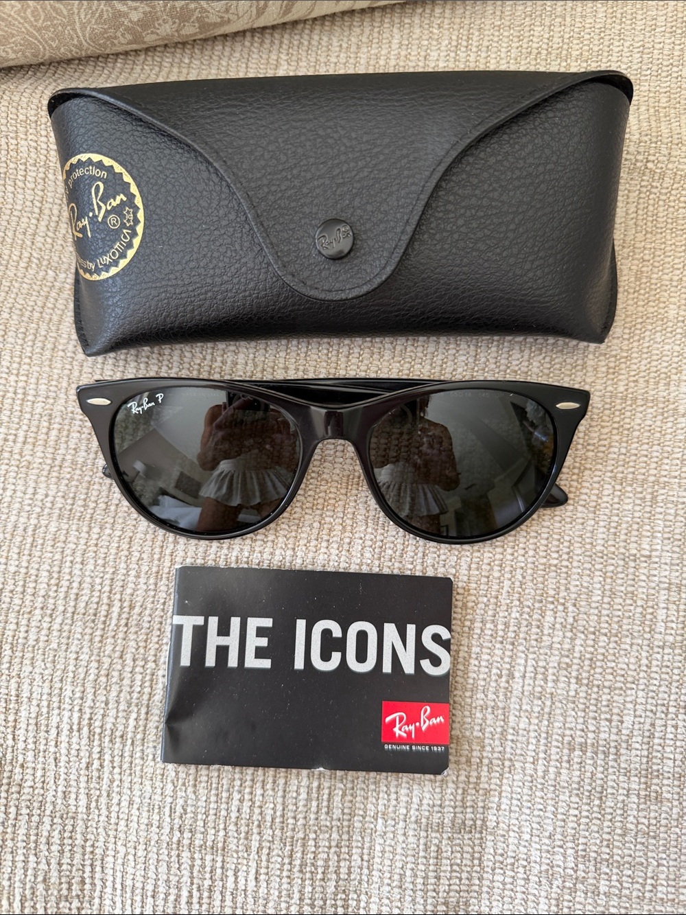 Ray-Ban Black Wayfarer Sunglasses with Dark Lenses